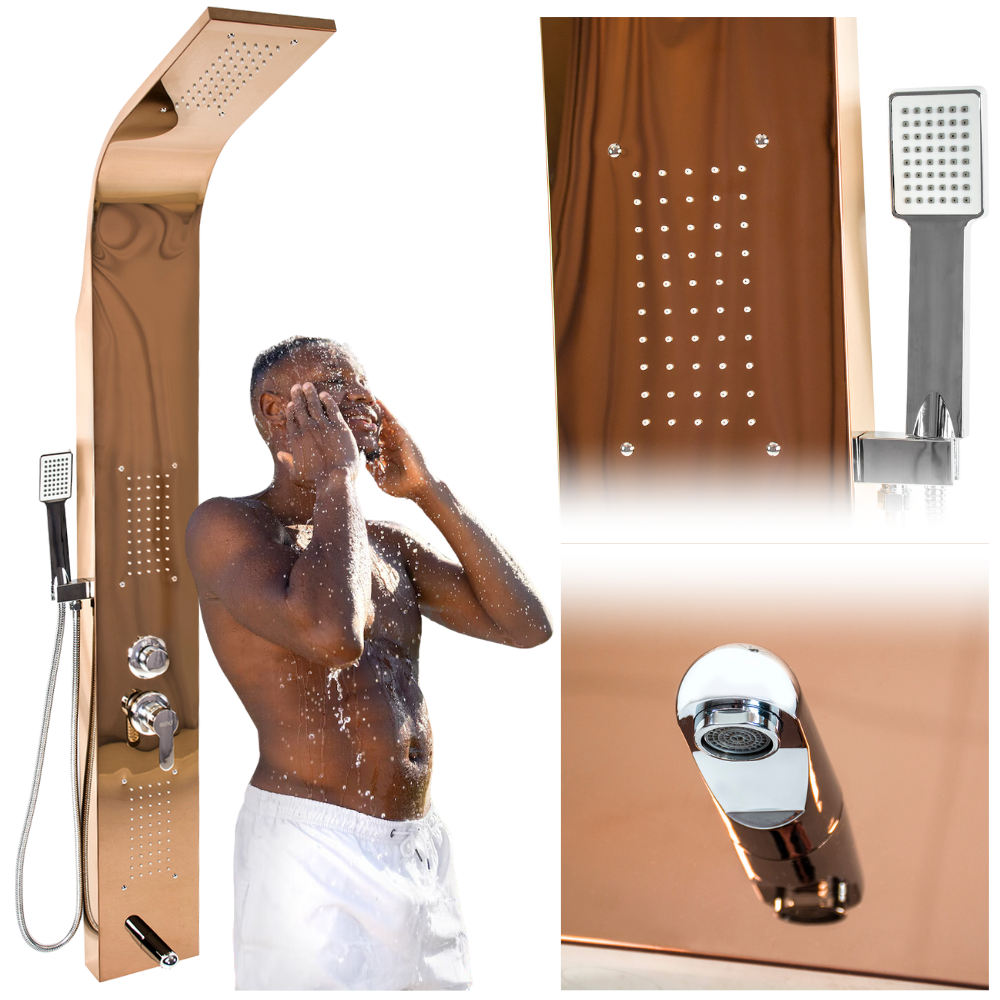 Bateria panel prysznicowy ROSE GOLD