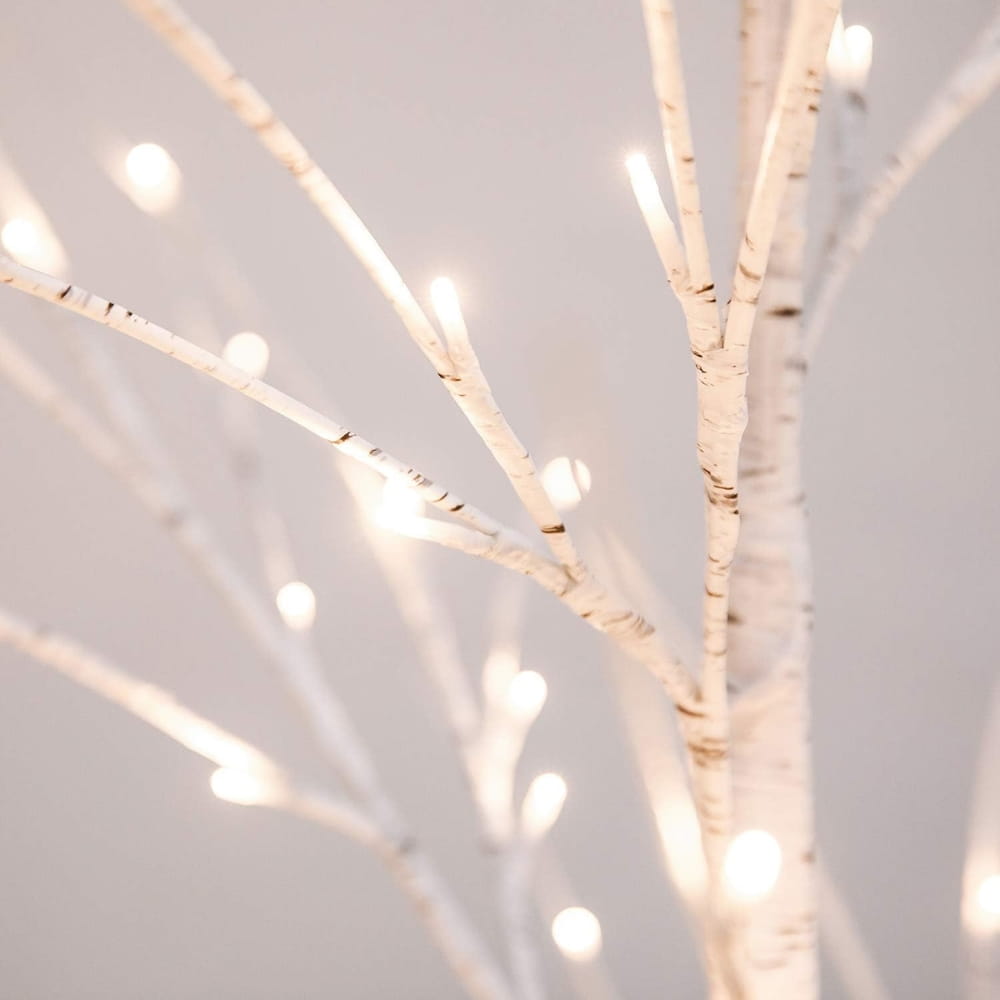 Brzoza świecąca LED 120 cm, 96 LED z efektem flash, IP44 – zdjęcie 3