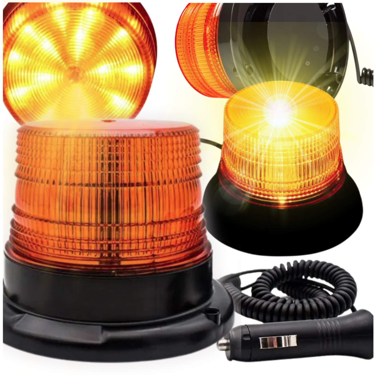 Lampa błyskowa ostrzegawcza kogut pomarańczowa magnes