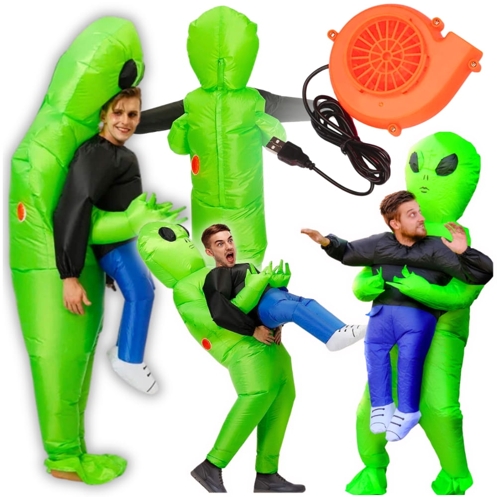 Kostium alien UFO kosmita dmuchany przebranie strój Halloween samopompujący