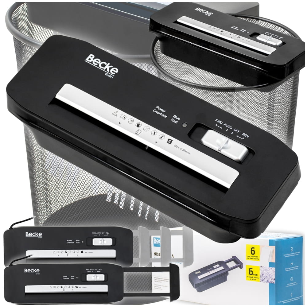 Niszczarka dokumentów nakładka na kosz