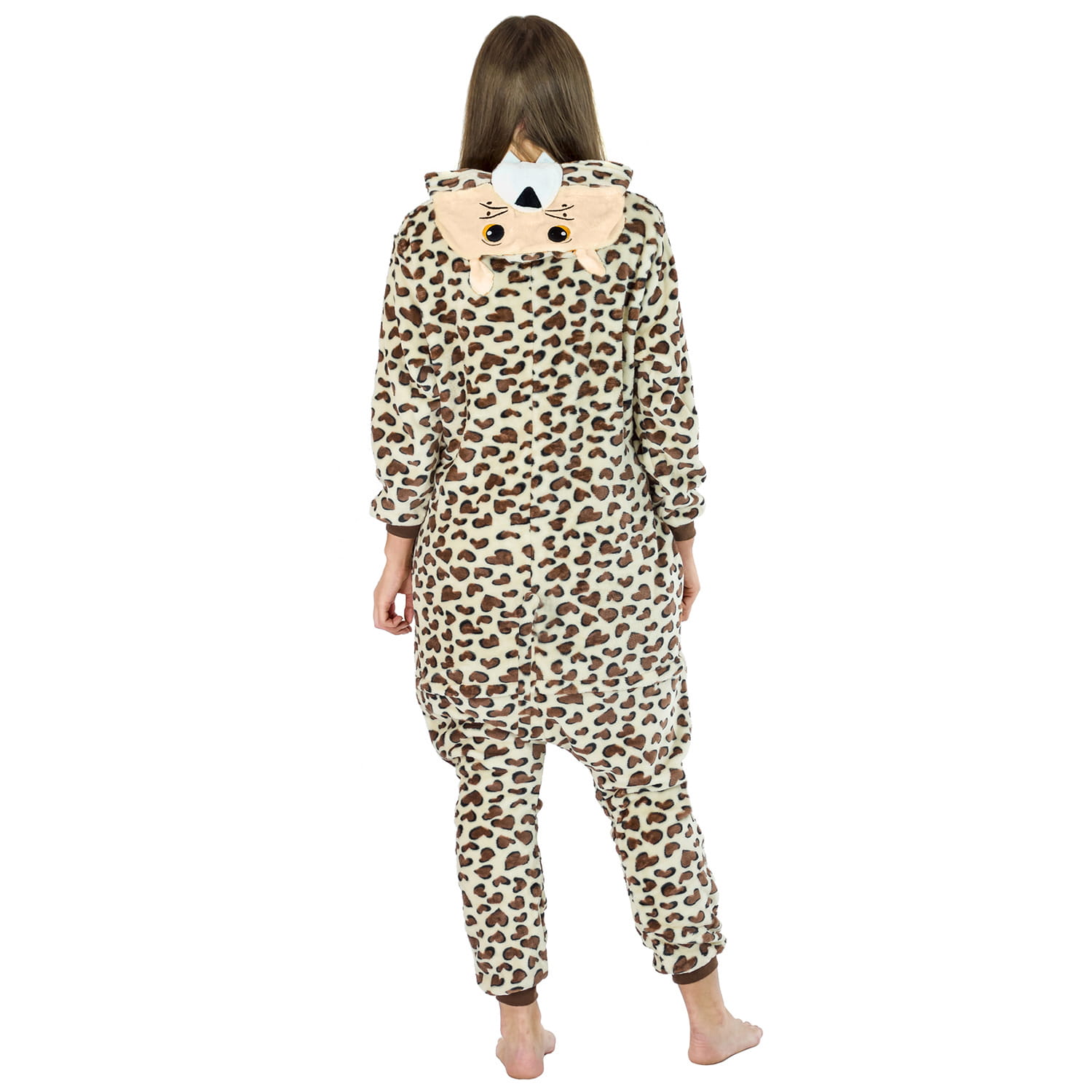 Kostium onesie kigurumi gepard – piżama dla dorosłych, rozmiar L – zdjęcie 4