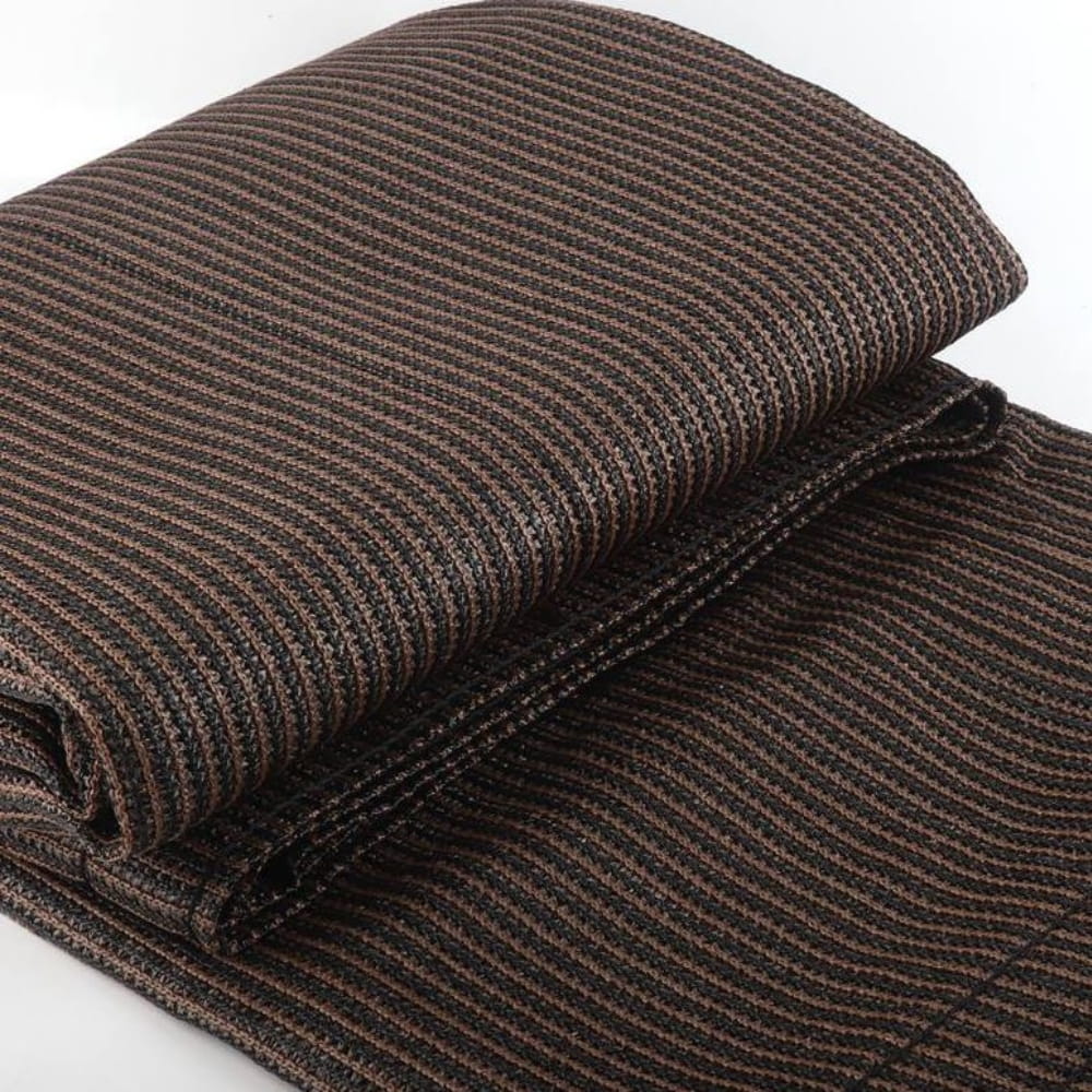 Osłona balkonowa 1 × 5 m z PE 180 g/m², zacienienie 95% – brązowa – zdjęcie 3
