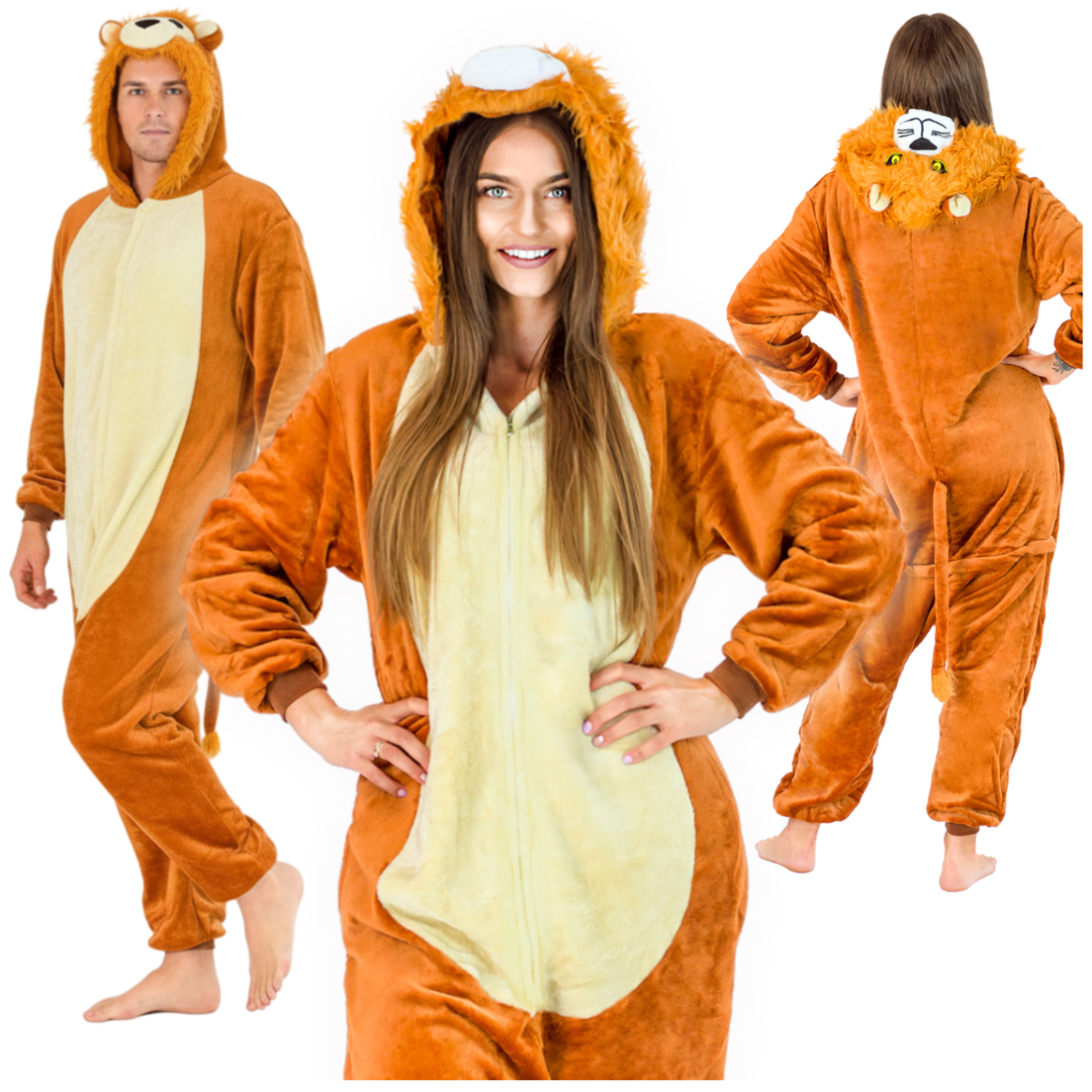 Kigurumi Onesie – kostium/piżama jednoczęściowa unisex Lew