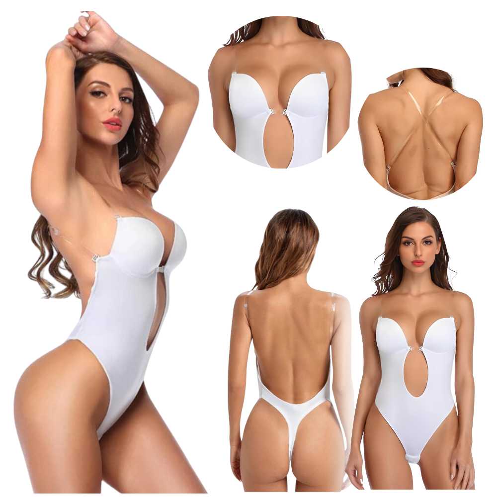 Body damskie modelujące wyszczuplające biustonosz do sukienki bez pleców