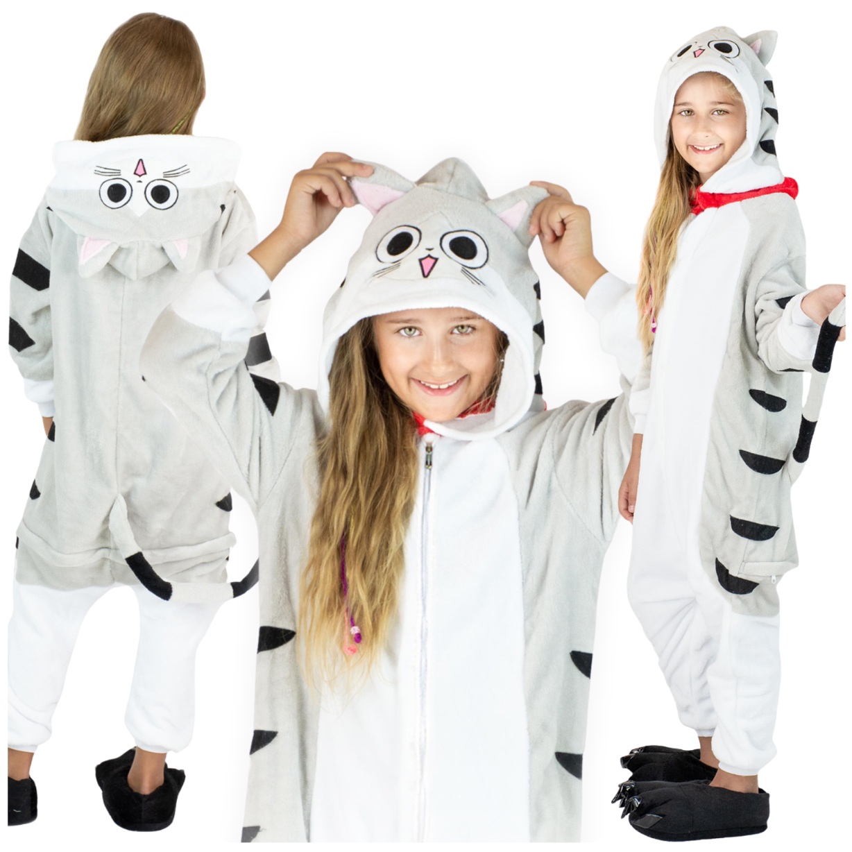 Onesie dziecięce – ciepła piżama / kostium jednoczęściowy Kot