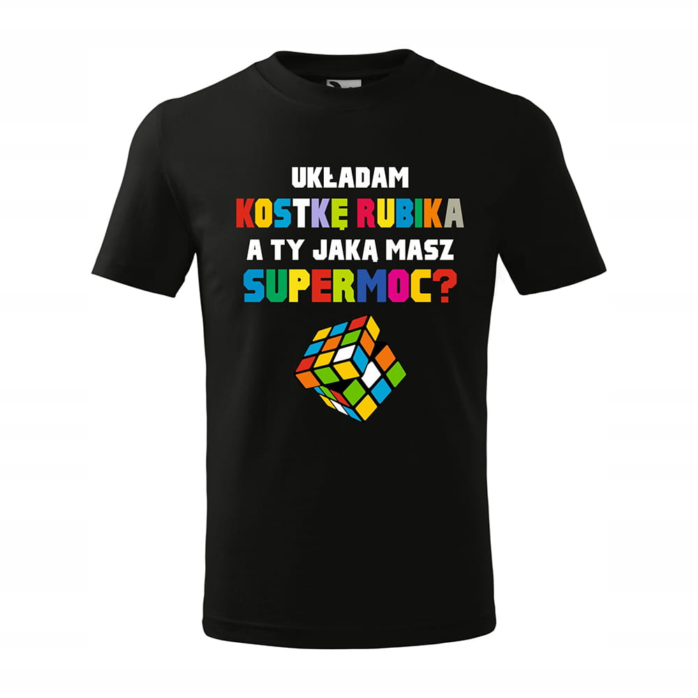 Koszulka UKŁADAM KOSTKĘ Czarna