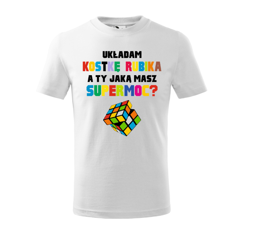 Koszulka UKŁADAM KOSTKĘ biały