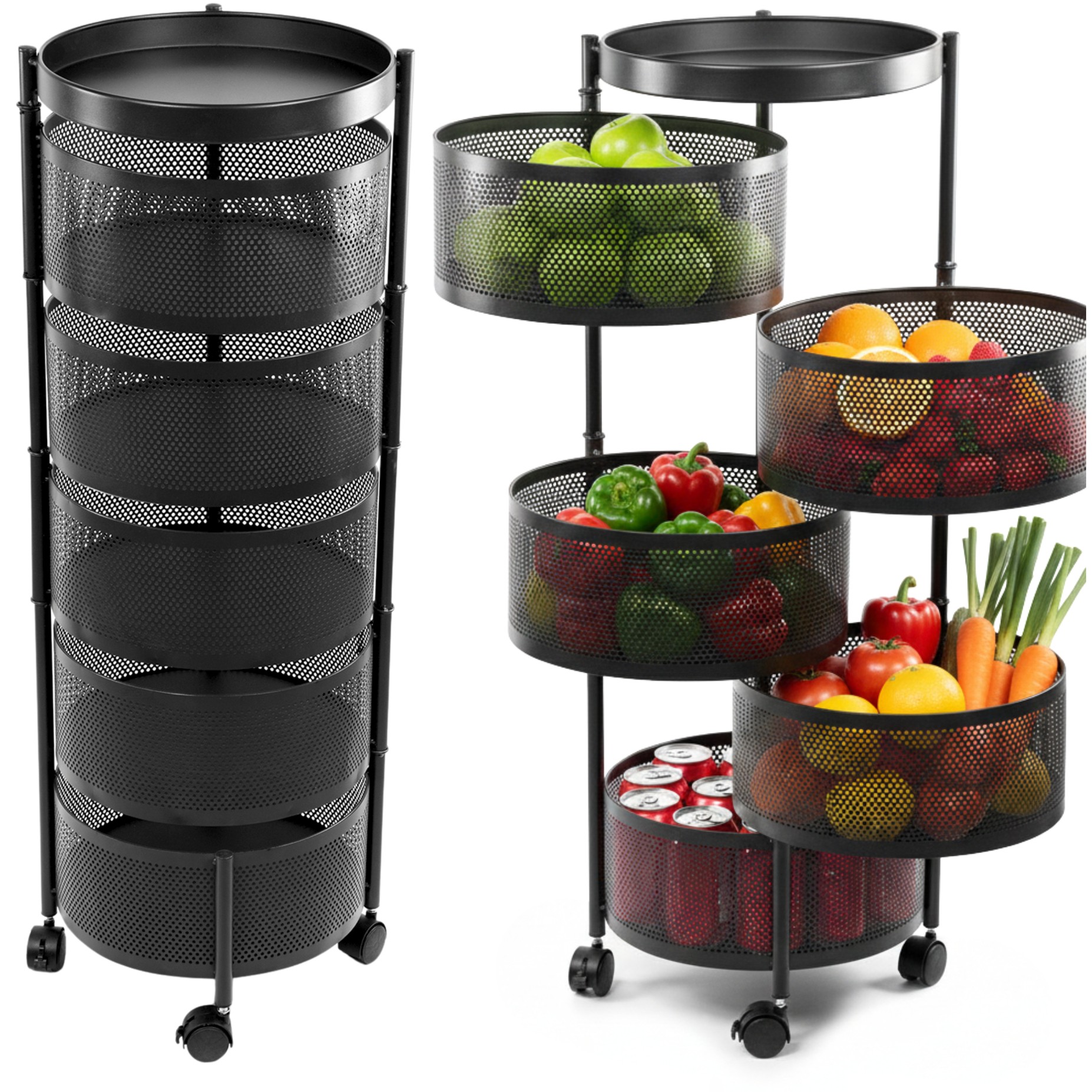 Regał mobilny na kółkach kuchenny łazienkowy Rotondo