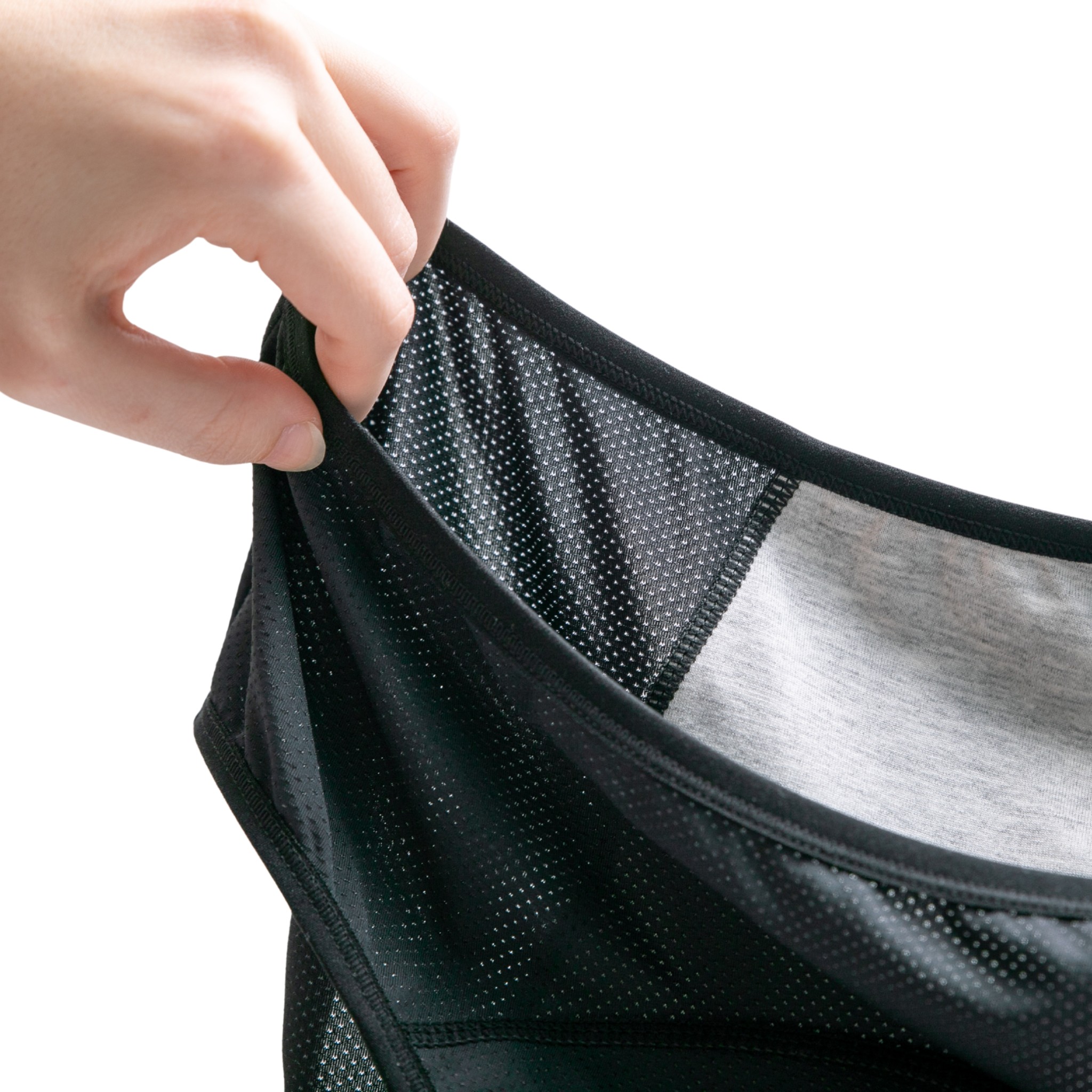 Majtki menstruacyjne z wysokim stanem – czarne, L–XXXL – zdjęcie 1