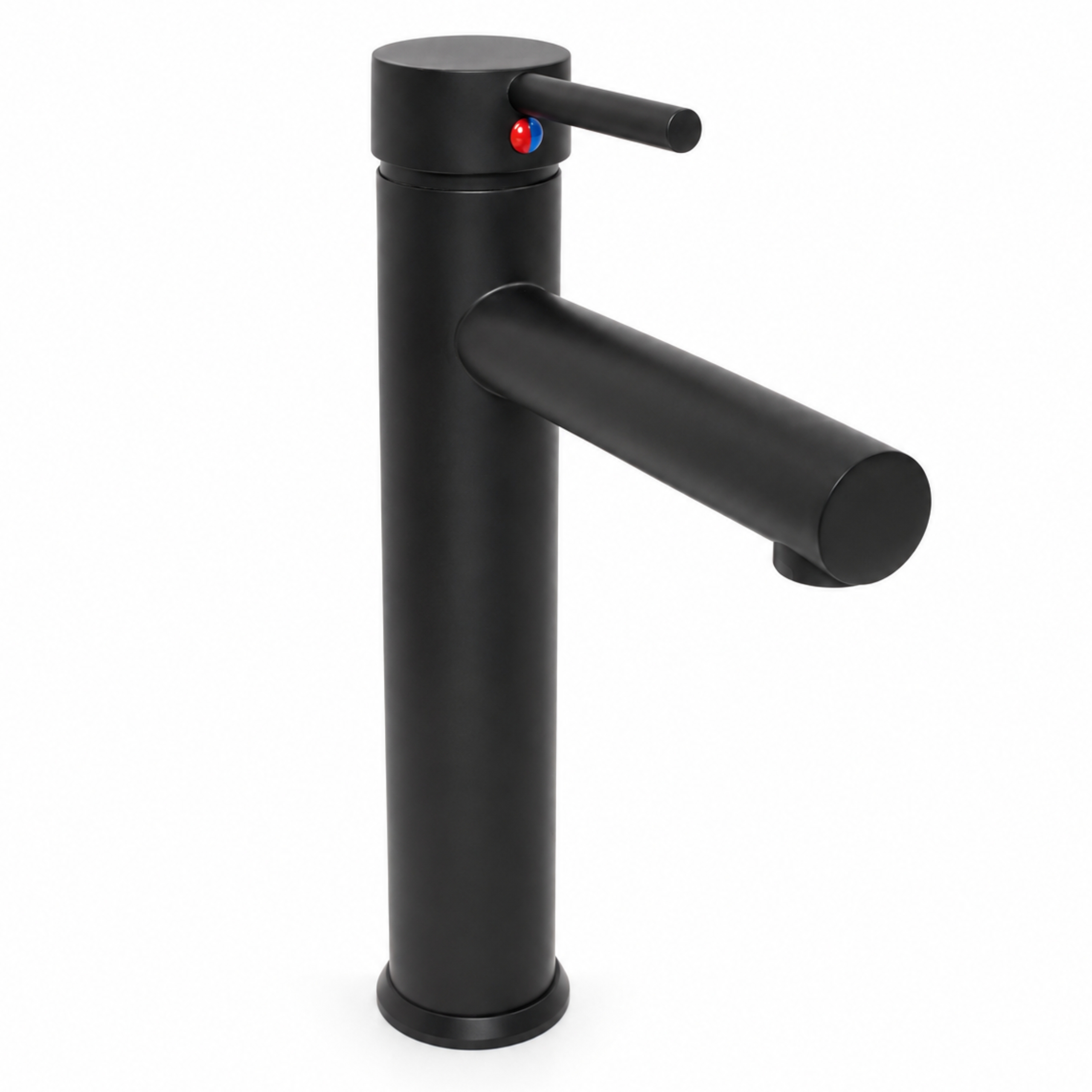 Bateria umywalkowa wysoka 30 cm czarna matowa – zdjęcie 1